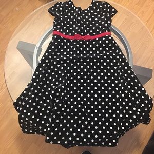 Velvet Polka dot Dress